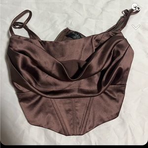 white fox corset top xs worn once